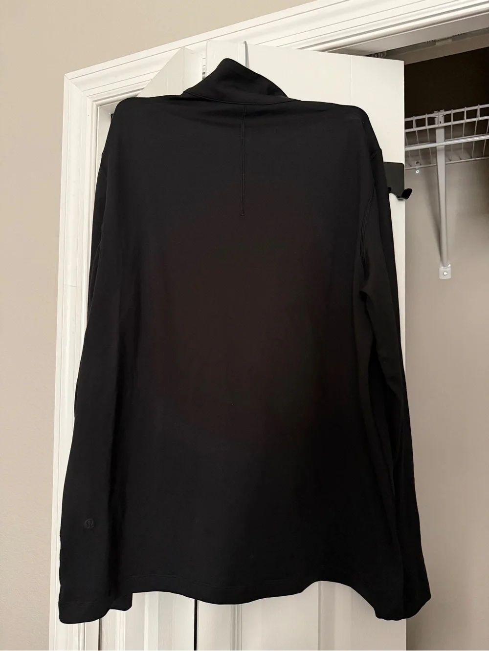 lululemon athletica Men's Black Soft Jersey Half-Zip Pullover Sweater